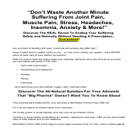 CBD Oil Landing Page Copy