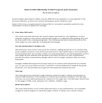 Blog Post- How to SEO effectively