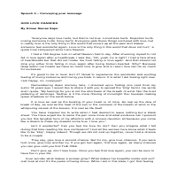 Speech 3 - Conveying your message