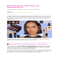 Brand Promotion article - Sugar Cosmetics