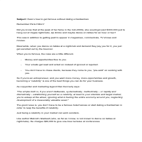 Email promoting a service