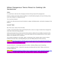 Script - When dangerous Teens Reacts to Death Sentence