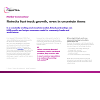 Market Commentary: Fintechs Fast Track Growth