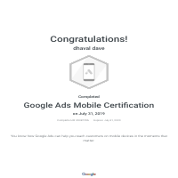 Google Ads Mobile Certificate