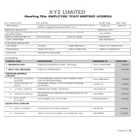 meeting agenda