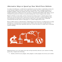 WordPress Optimization