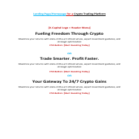 Homepage for a crypto trading platform.