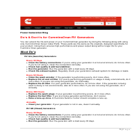 Blog - RV Genset Do's & Don'ts