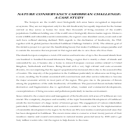 NATURE CONSERVANCY CARIBBEAN CHALLENGE - A case study