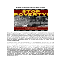 ADVOCACY POSTER with EXPLANATION