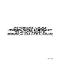 LEGISLATIVE AGENDA