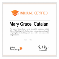 Hubspot Inbound Marketing Certification 