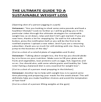 YOUTUBE SCRIPT ON WEIGHT LOSS 