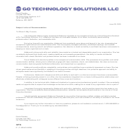 Client's recommendation letter
