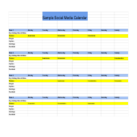 Sample Social Media Calendar