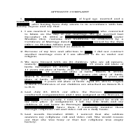 Affidavit Complaint
