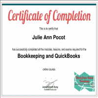 Quickbooks and Bookkeeping Certificate  