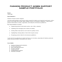 Fashion VA | Size Charts & Technical Product Specialist