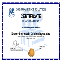 Data Entry Appreciation with Godspower ICT Solution
