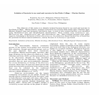 Isolation of bacteria in sea sand and seawater