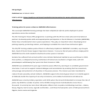 Article: Police training