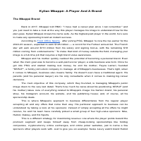 Kylian Mbappé - A Player And A Brand 