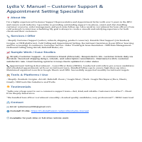 Customer support & appointment setter