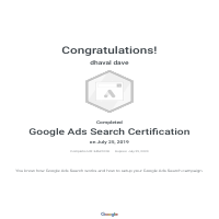 Google Ads Search Certificate