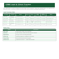 CRM Lead & Client Tracker 