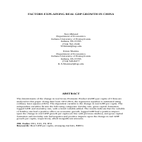 Econometrics Research Paper: Original Research