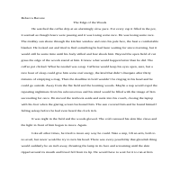 Short Story "The Edge of the Woods"