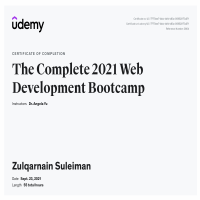 The Complete 2021 Web Development Bootcamp