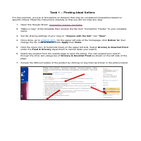Task 1 - Finding Competitors