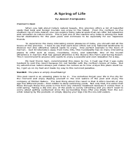 A Spring of Life (Travel Blog Article) 