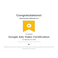 Google Ads - Video Certification