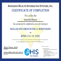 Skilled Documentation and monitoring