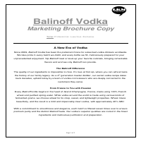 Balinoff Vodka