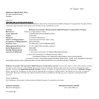 An offer letter prepared by me for a loan client