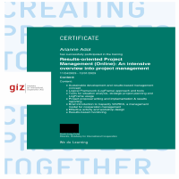 Certificate - Results based Project Management