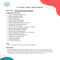YouTube Video Optimization