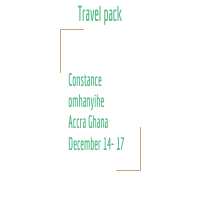 Travel pack Itinerary 