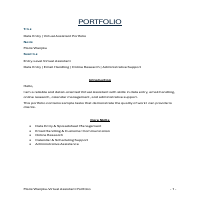 Virtual Assistant Portfolio 