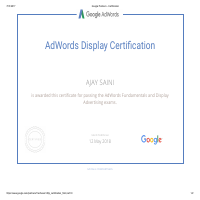 AdWords Display Certification