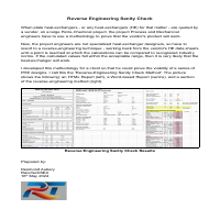 Reverse Engineering Sanity Check