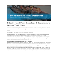 Bitcoin Hard Fork Review. Creative.
