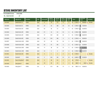 Example of store inventory record created by me