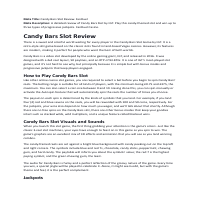 Candy Bars Slot Review