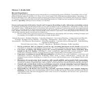 Adendum to resume Thomas Rothschild