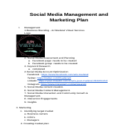 Social Media Marketing Plan