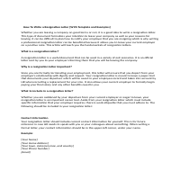 How to write a resignation letter